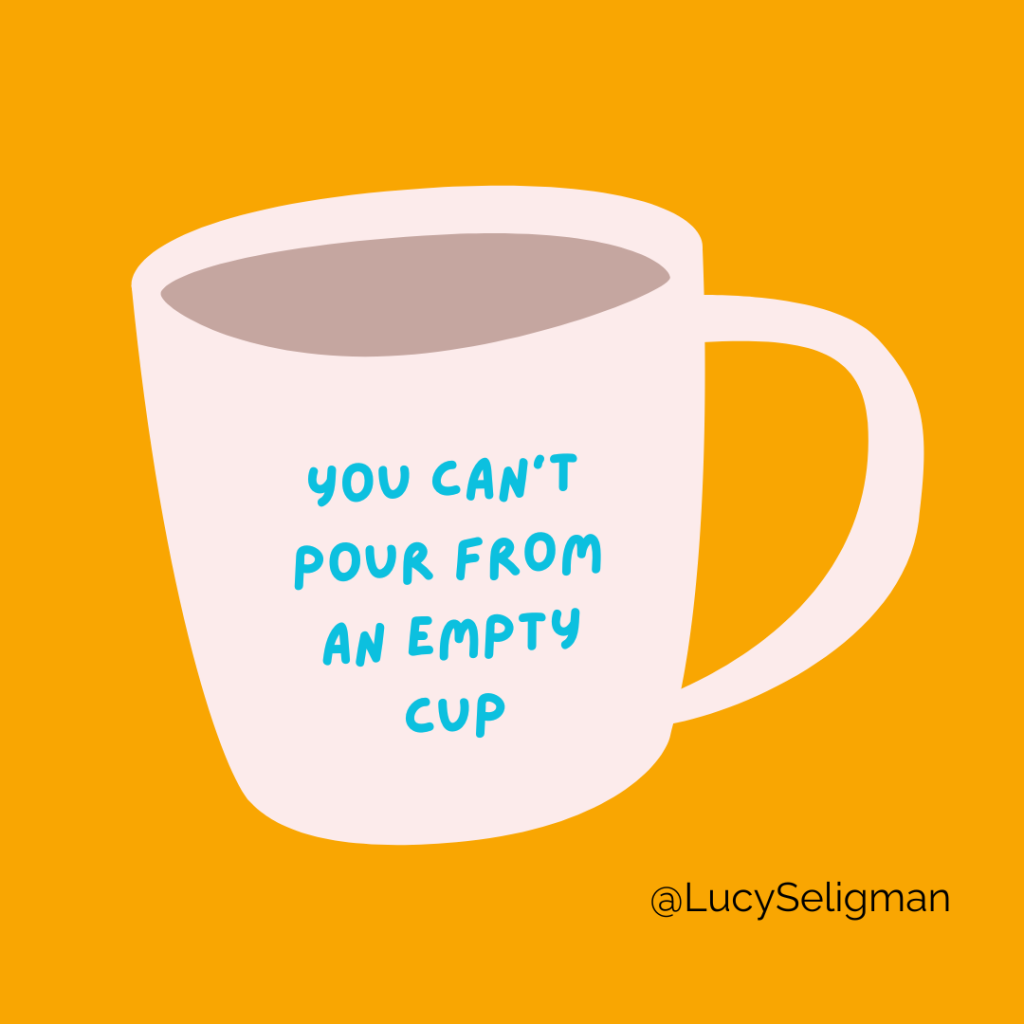 you cant pour from an empty cup